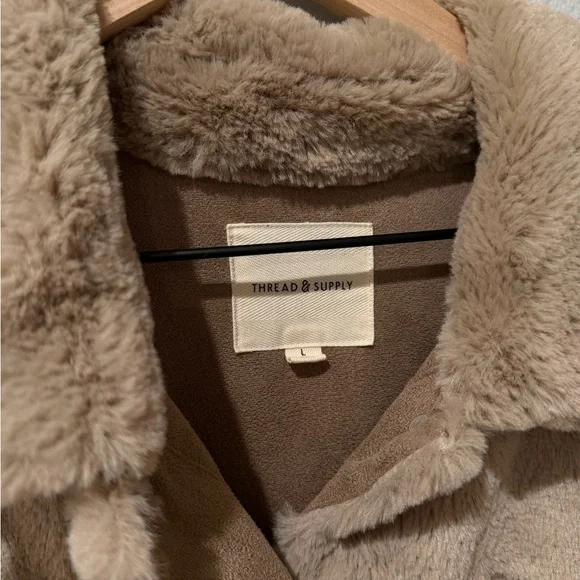 Thread & Supply Faux Fur Trucker Jacket - Picture 2 of 2